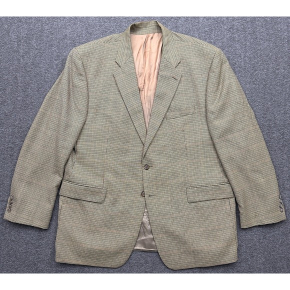 Polo University Club Blazer Mens 48 R Houndstooth Wool Ralph Lauren Jacket‎ *